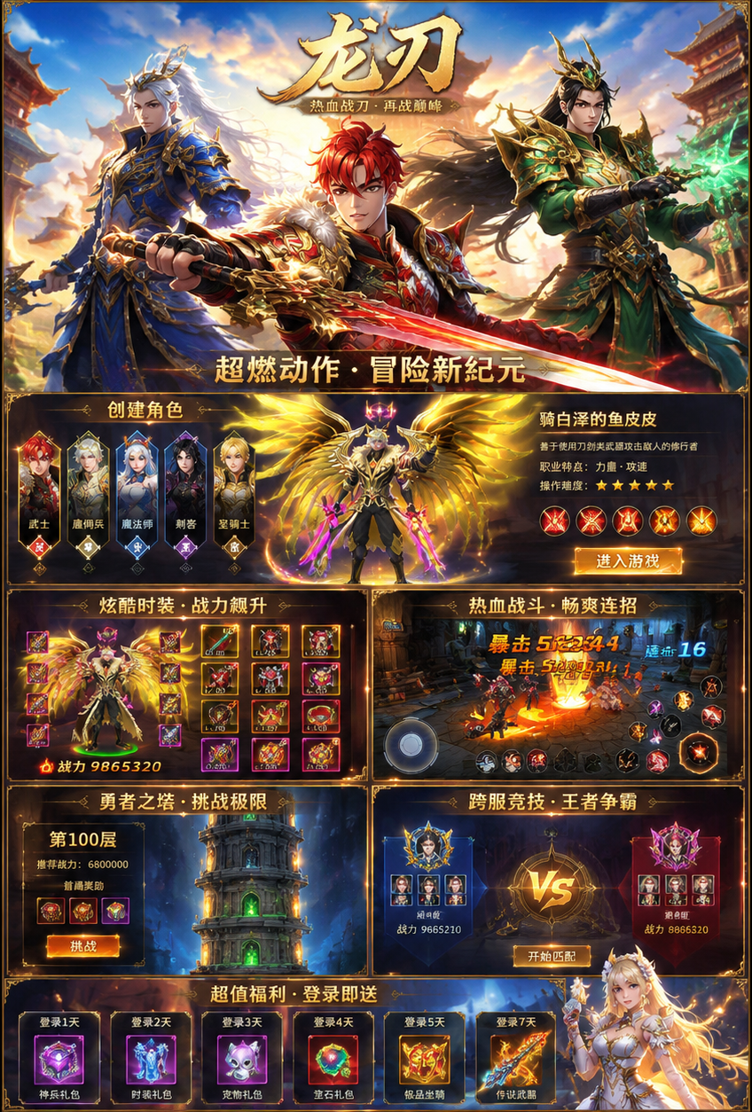 动作冒险新游《龙刃:深渊勇者》买断版本328买断-GM手游网